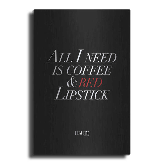 Luxe Metal Art 'Red Lipstick' by Design Fabrikken, Metal Wall Art