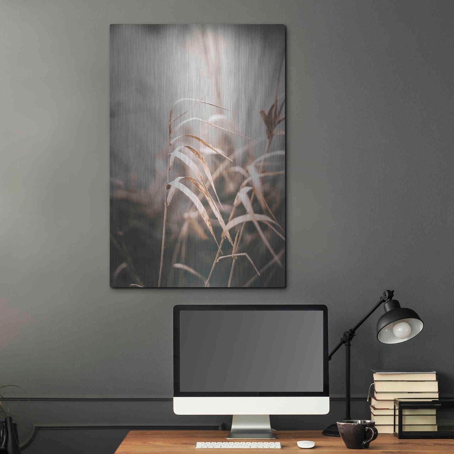 Luxe Metal Art 'Reed 2' by Design Fabrikken, Metal Wall Art,24x36