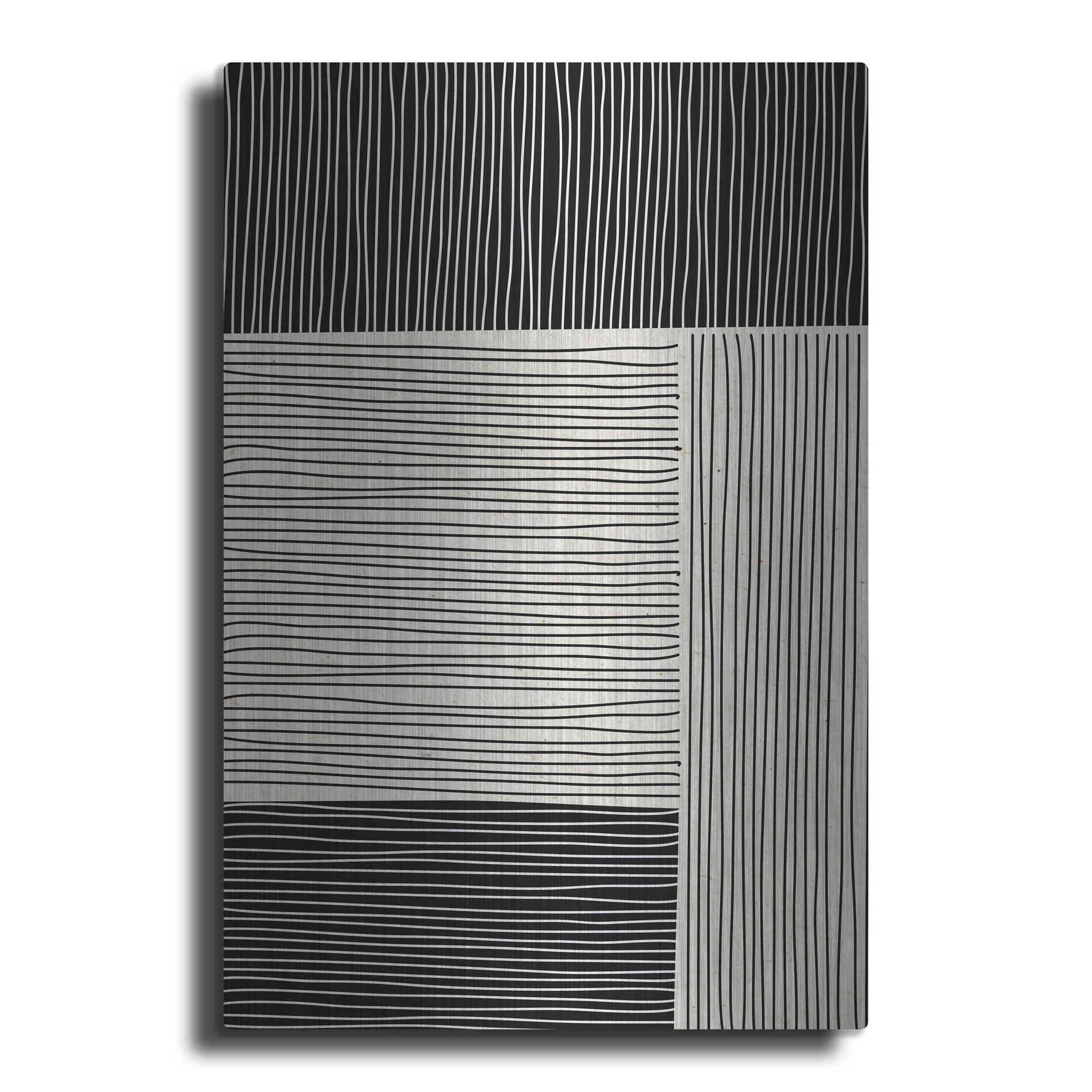 Luxe Metal Art 'Ribbing 1' by Design Fabrikken, Metal Wall Art