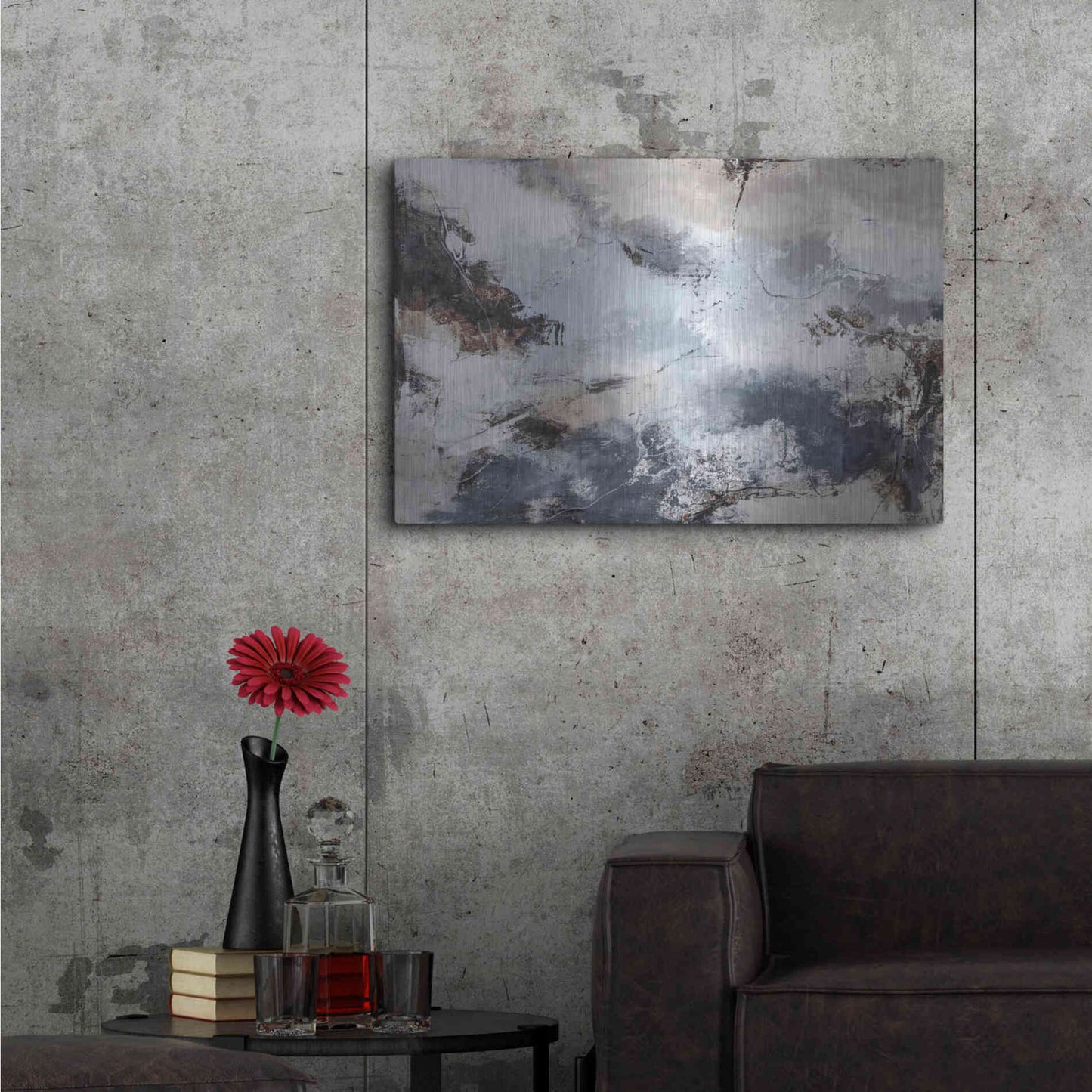 Luxe Metal Art 'Rising 3' by Design Fabrikken, Metal Wall Art,36x24