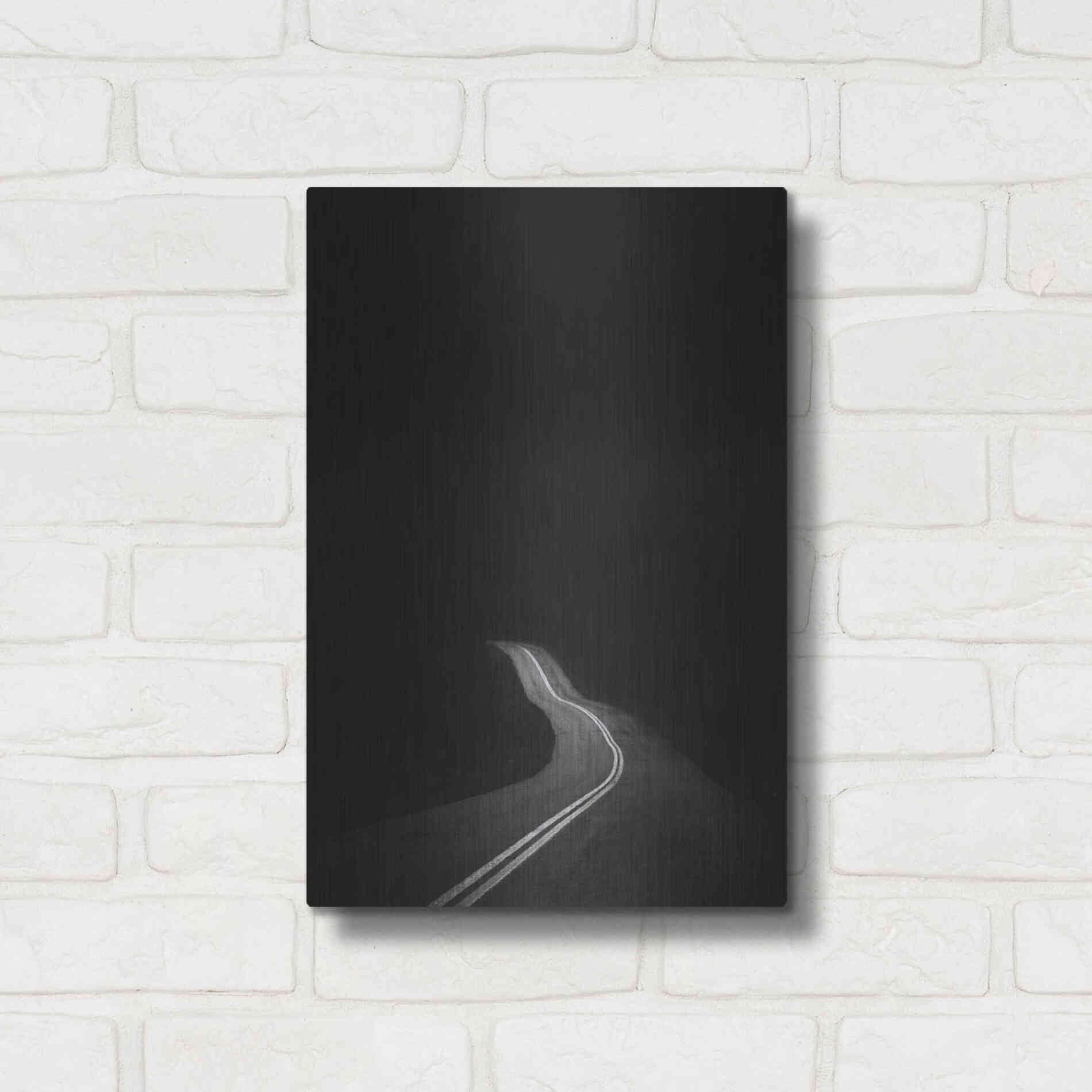 Luxe Metal Art 'Road to Nowhere' by Design Fabrikken, Metal Wall Art,12x16