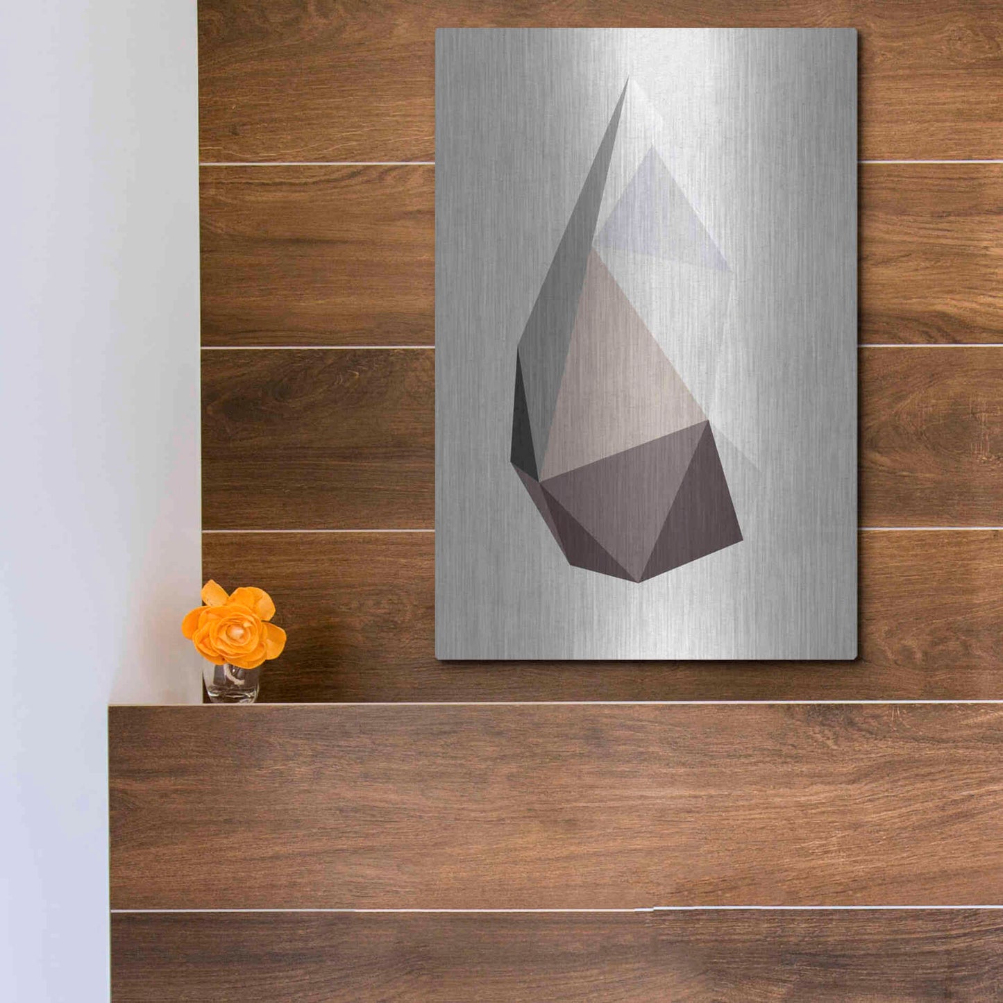 Luxe Metal Art 'Rock 1' by Design Fabrikken, Metal Wall Art,12x16