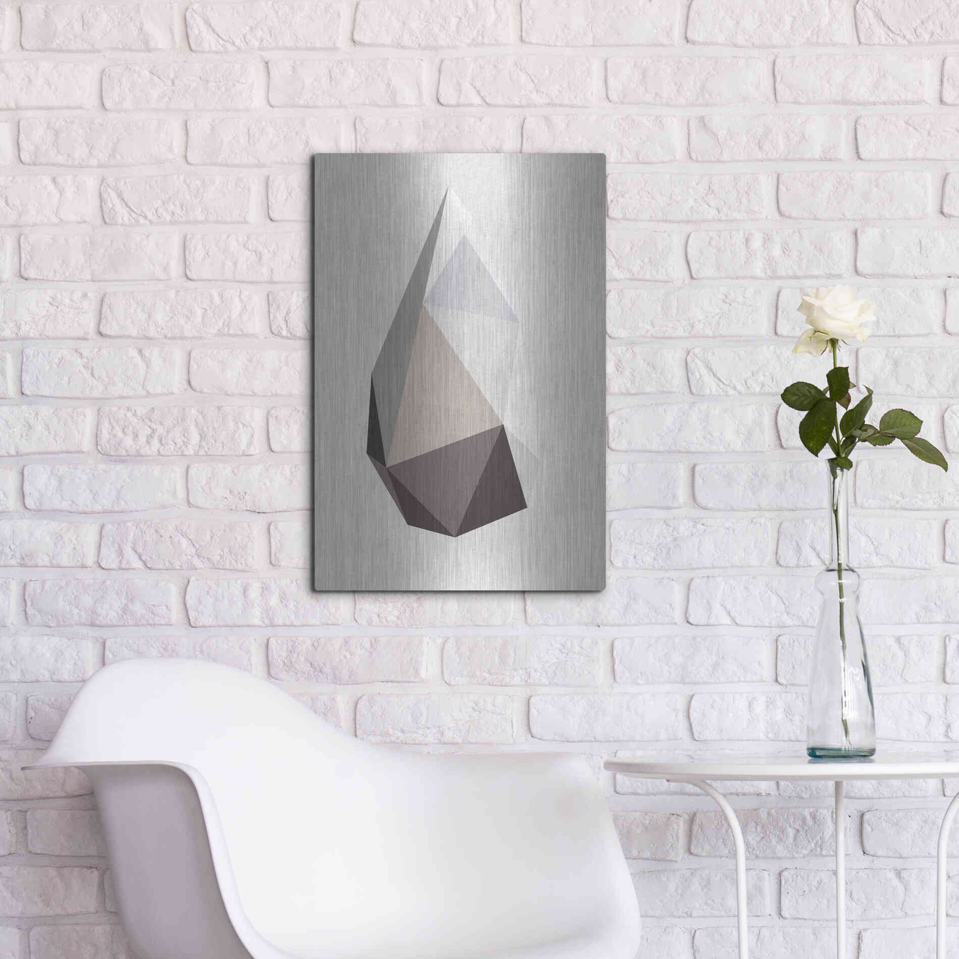 Luxe Metal Art 'Rock 1' by Design Fabrikken, Metal Wall Art,16x24