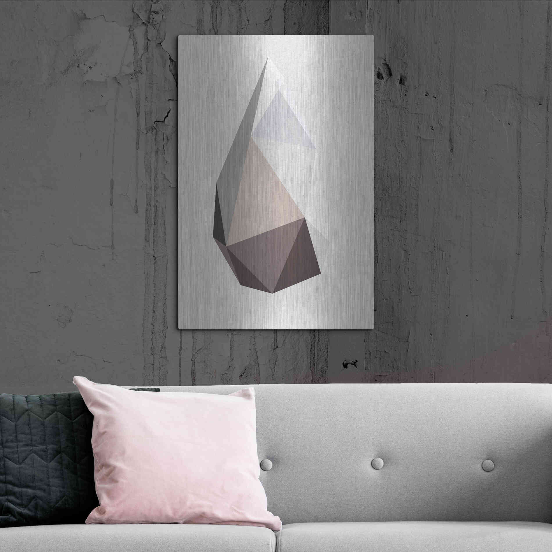 Luxe Metal Art 'Rock 1' by Design Fabrikken, Metal Wall Art,24x36