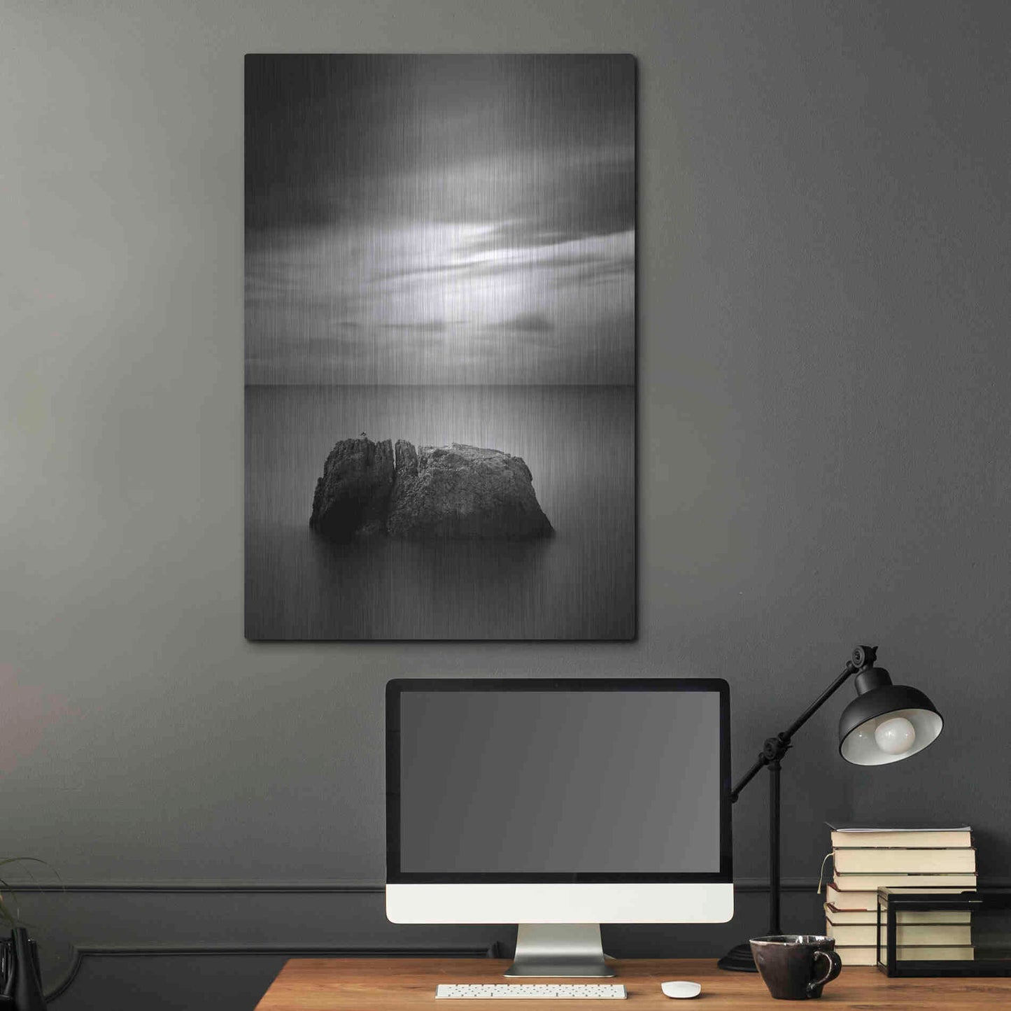 Luxe Metal Art 'Rock One' by Design Fabrikken, Metal Wall Art,24x36