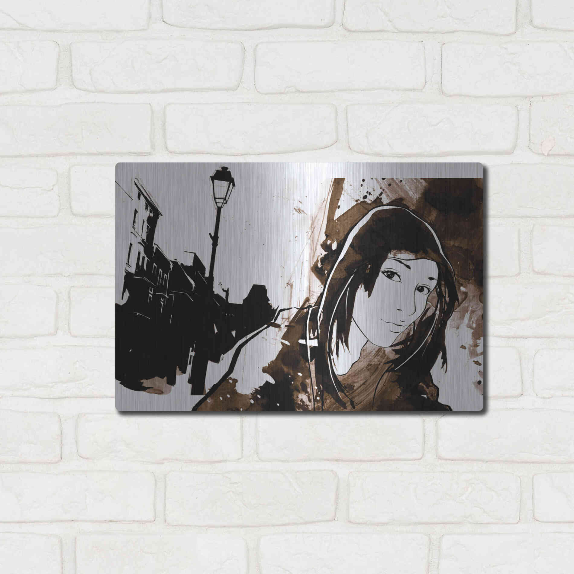 Luxe Metal Art 'Unmasked 3' by Jonathan Lam, Metal Wall Art,16x12