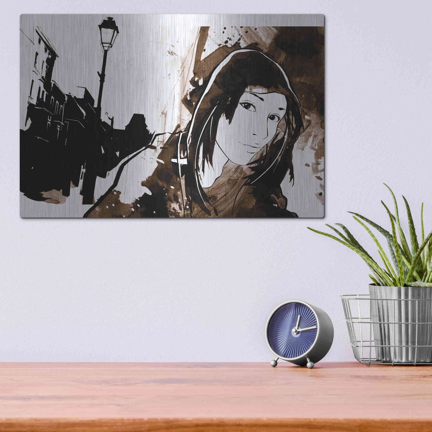 Luxe Metal Art 'Unmasked 3' by Jonathan Lam, Metal Wall Art,16x12