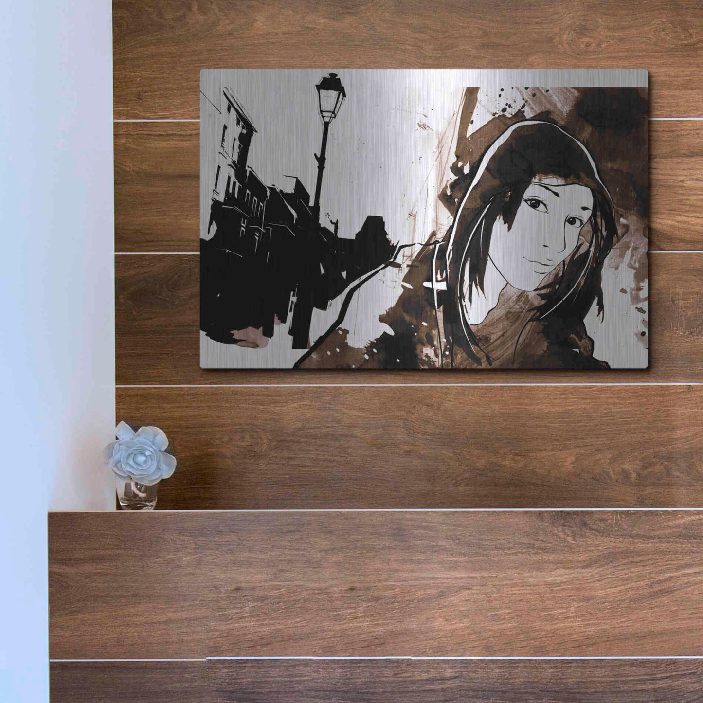 Luxe Metal Art 'Unmasked 3' by Jonathan Lam, Metal Wall Art,16x12