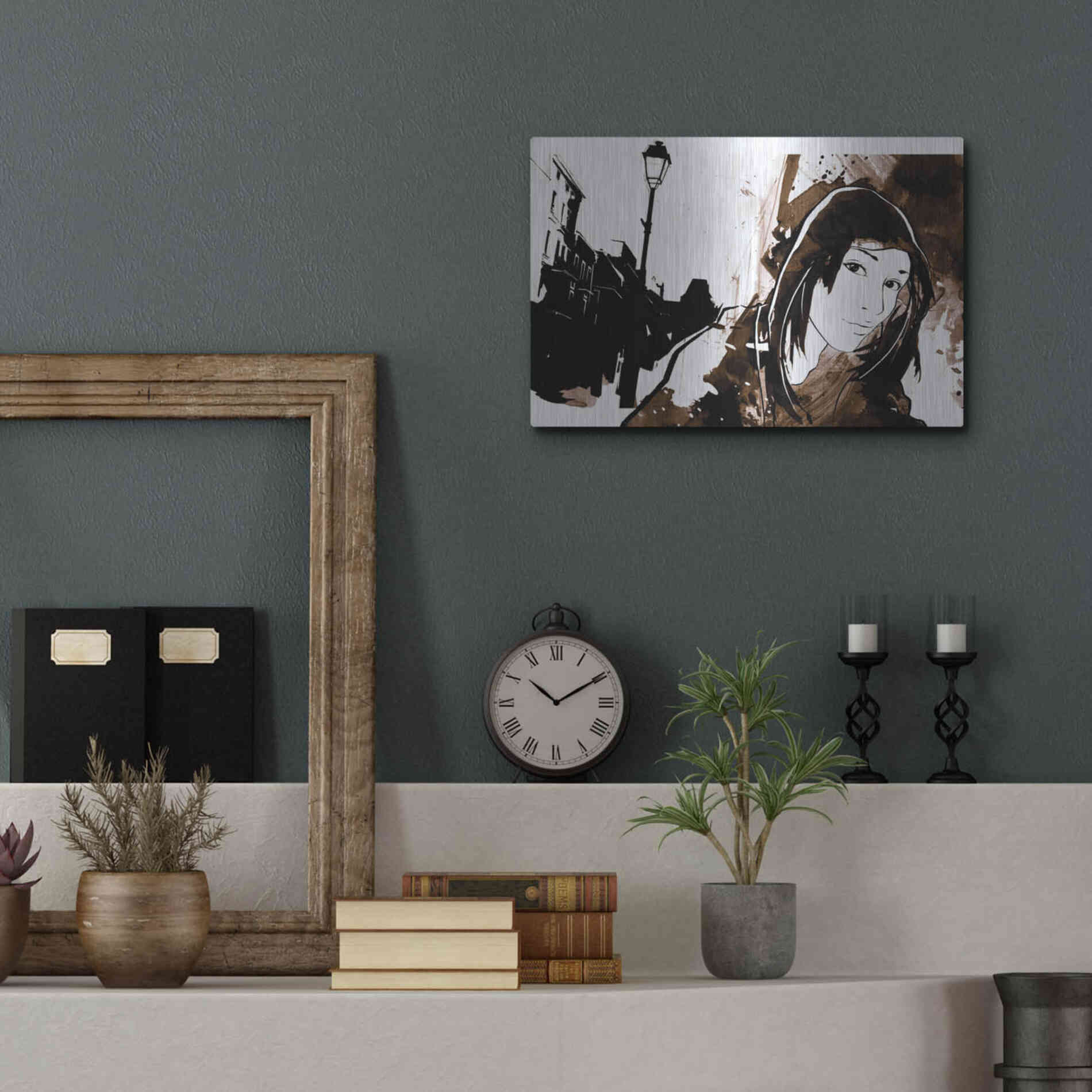 Luxe Metal Art 'Unmasked 3' by Jonathan Lam, Metal Wall Art,16x12