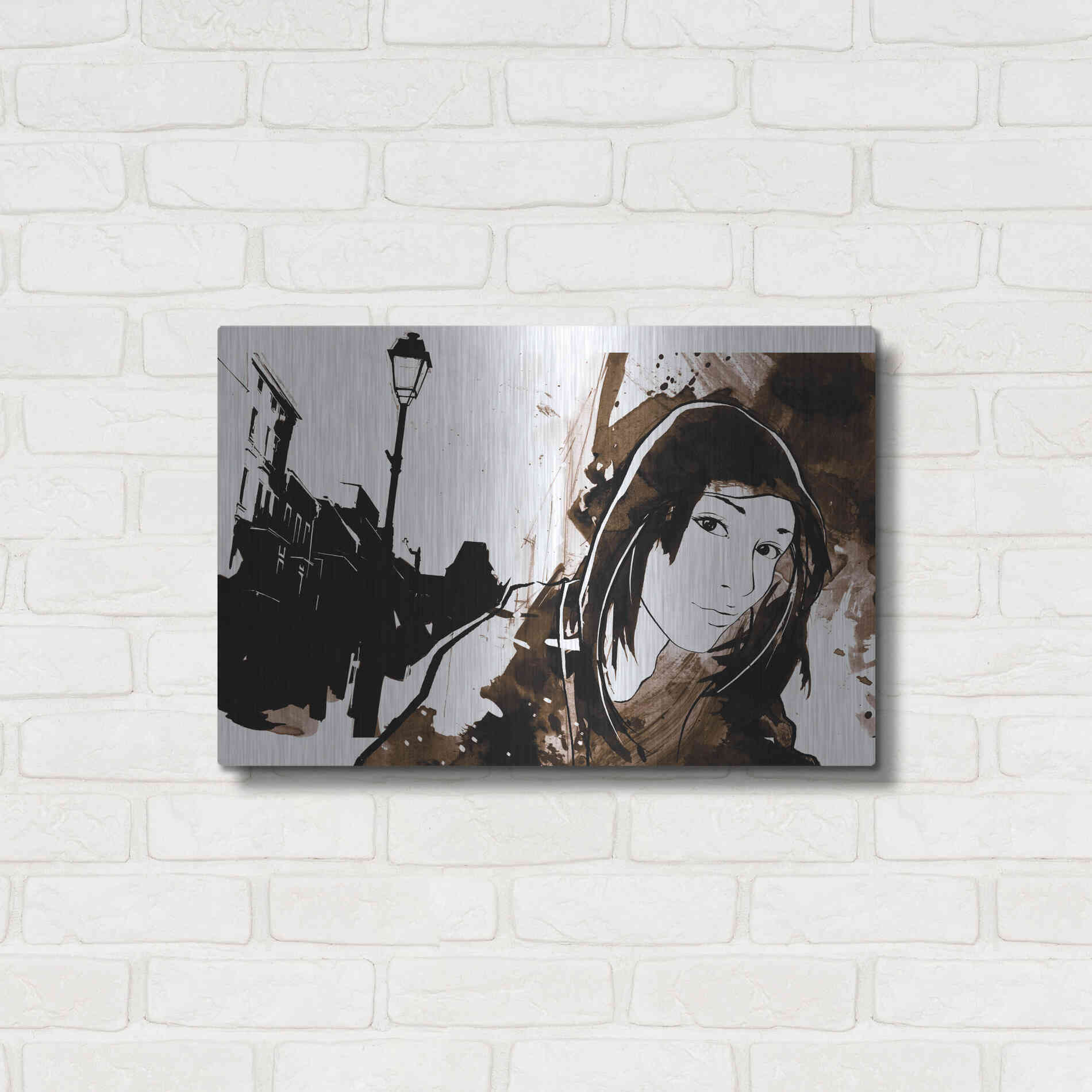 Luxe Metal Art 'Unmasked 3' by Jonathan Lam, Metal Wall Art,24x16