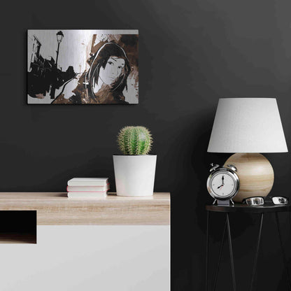 Luxe Metal Art 'Unmasked 3' by Jonathan Lam, Metal Wall Art,24x16