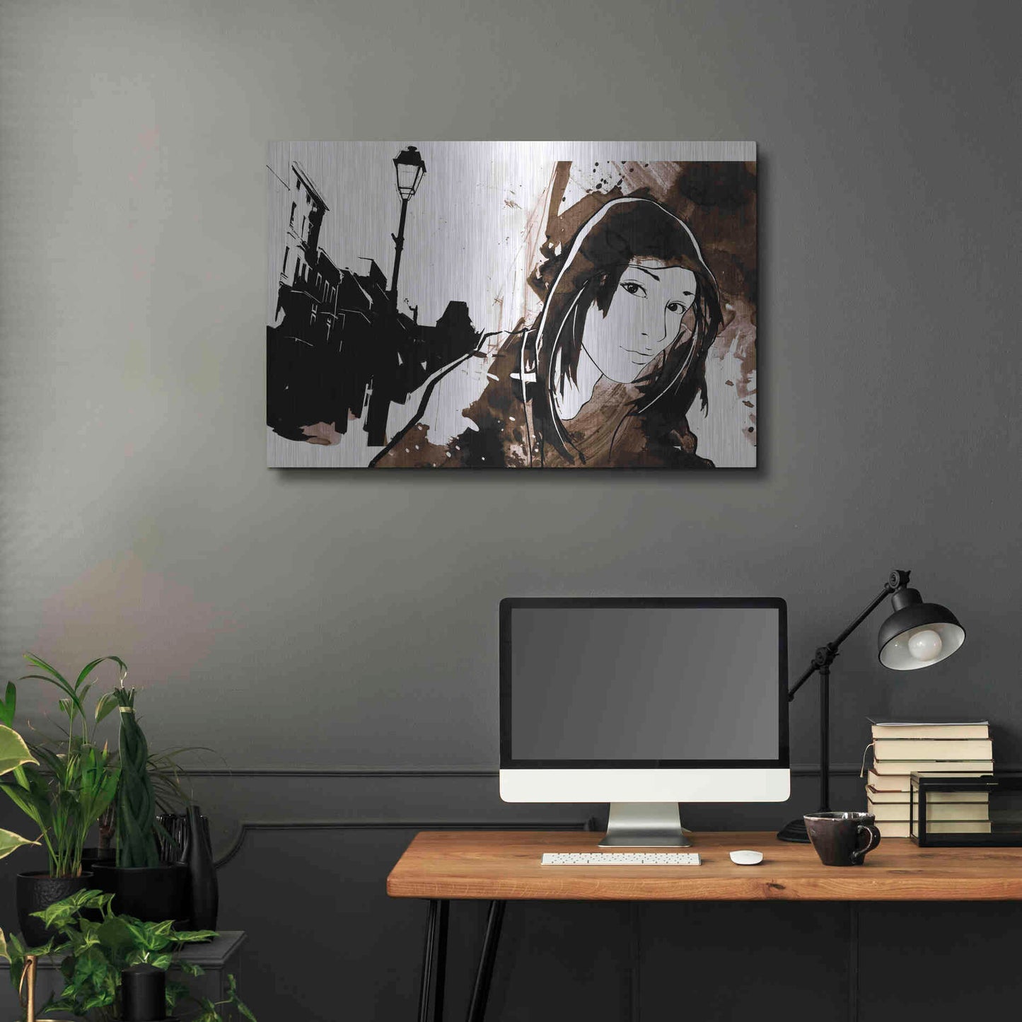 Luxe Metal Art 'Unmasked 3' by Jonathan Lam, Metal Wall Art,36x24