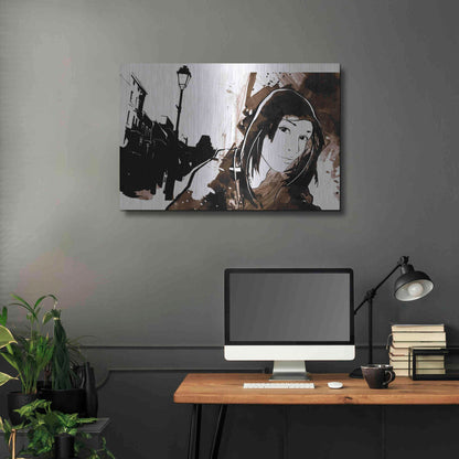 Luxe Metal Art 'Unmasked 3' by Jonathan Lam, Metal Wall Art,36x24