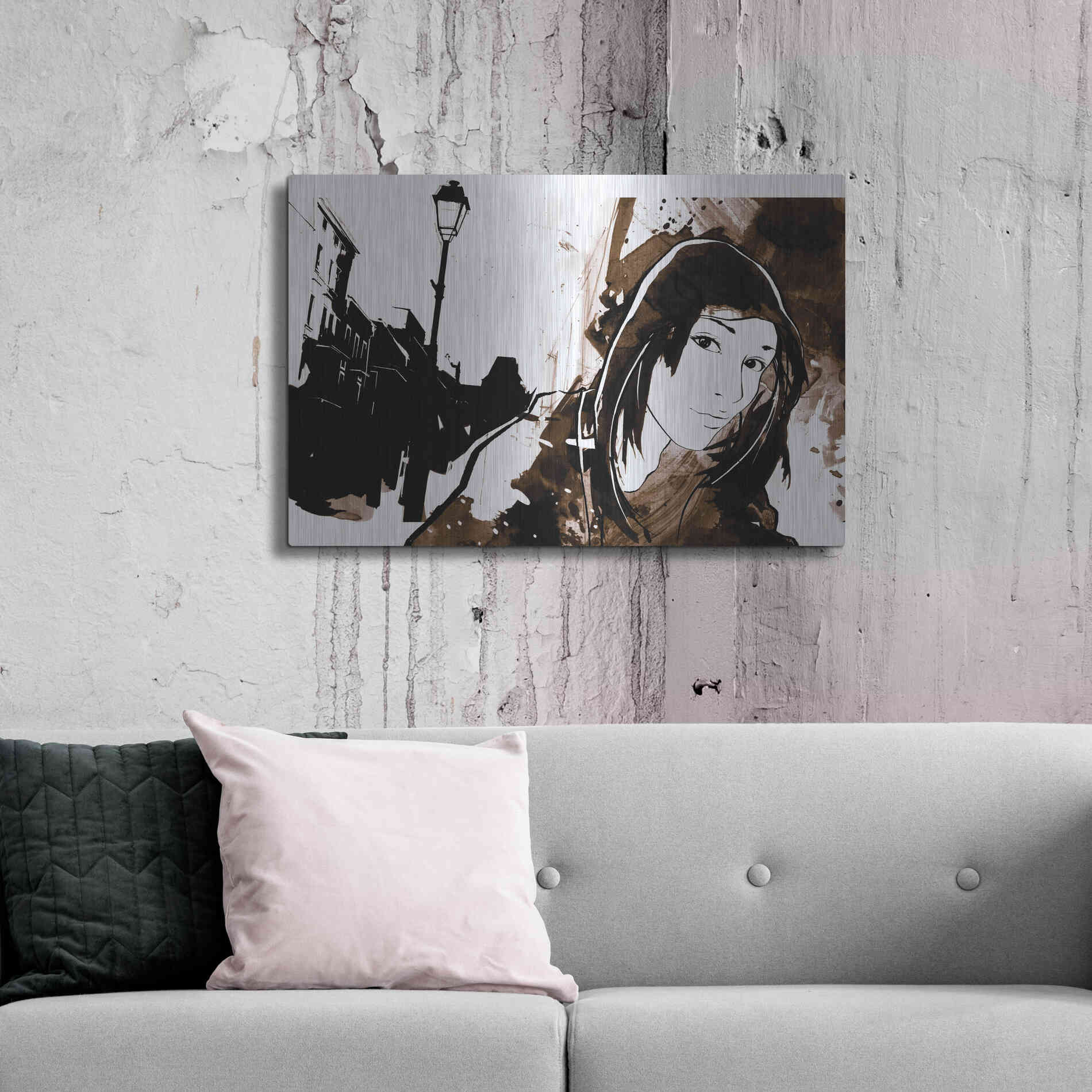 Luxe Metal Art 'Unmasked 3' by Jonathan Lam, Metal Wall Art,36x24