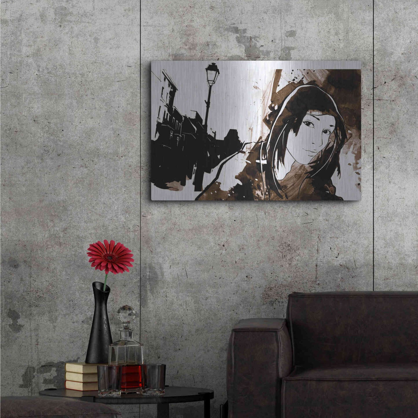 Luxe Metal Art 'Unmasked 3' by Jonathan Lam, Metal Wall Art,36x24