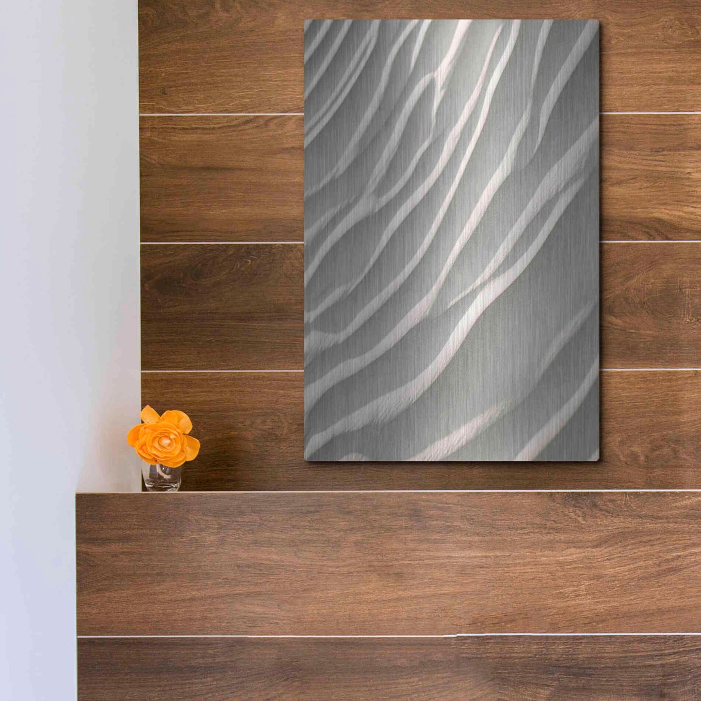 Luxe Metal Art 'Sand' by Design Fabrikken, Metal Wall Art,12x16