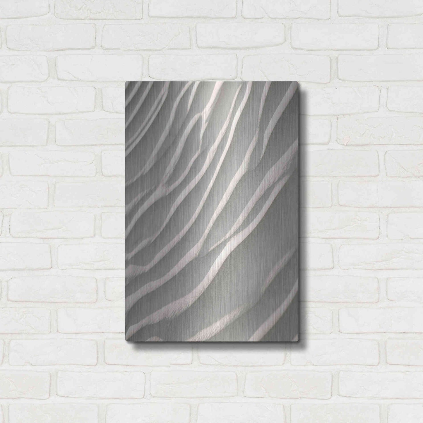 Luxe Metal Art 'Sand' by Design Fabrikken, Metal Wall Art,16x24