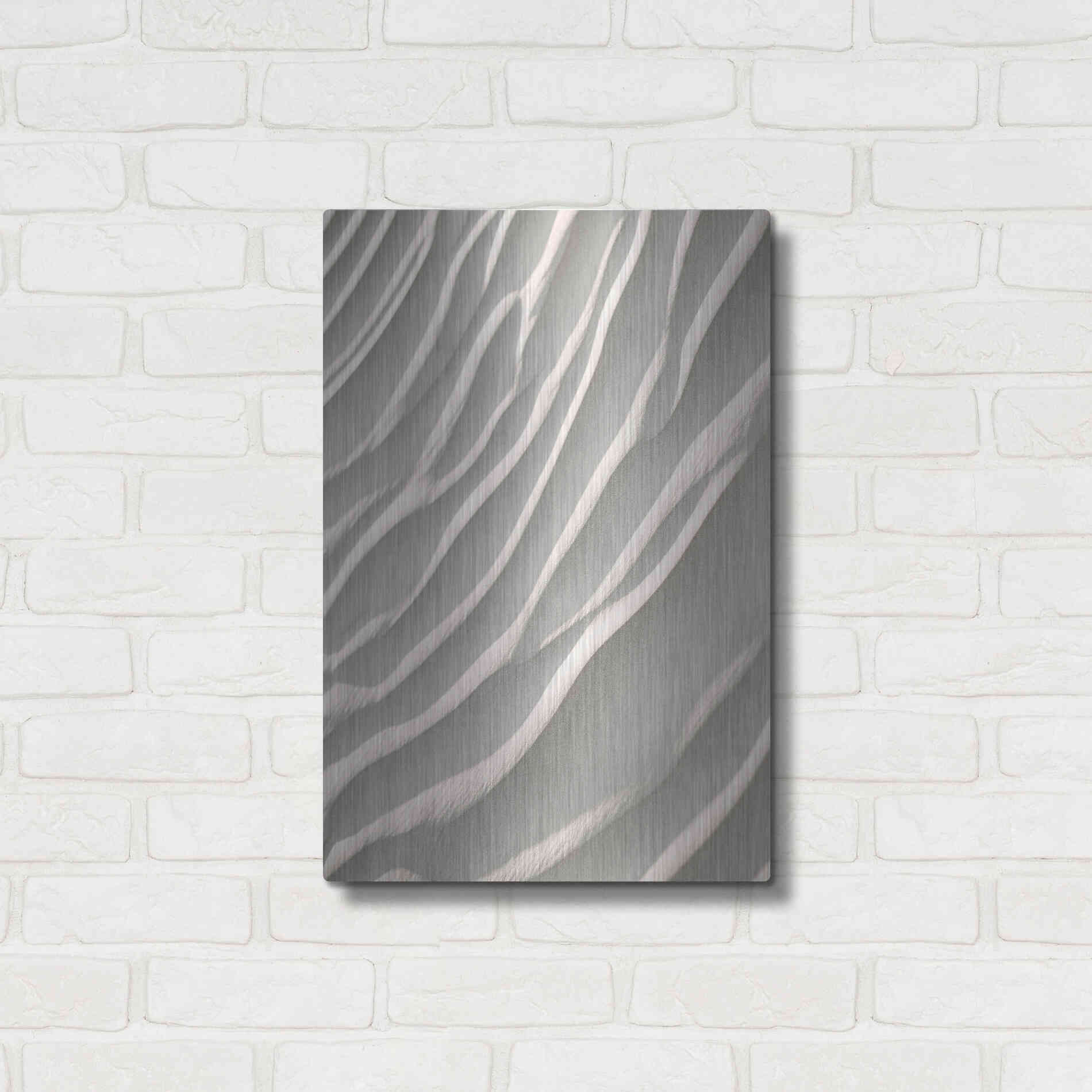 Luxe Metal Art 'Sand' by Design Fabrikken, Metal Wall Art,16x24