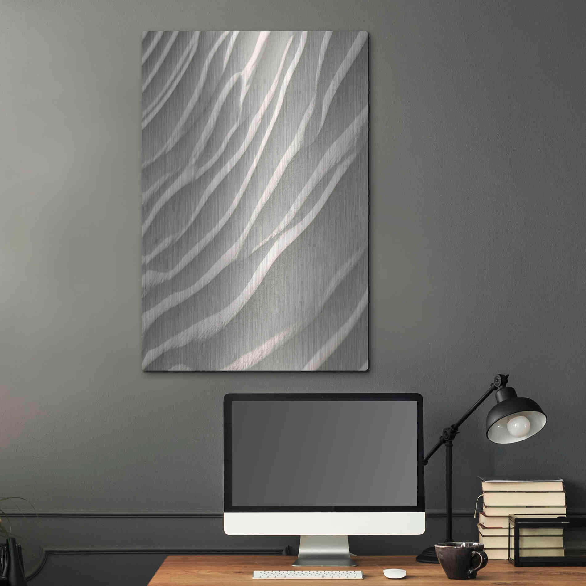 Luxe Metal Art 'Sand' by Design Fabrikken, Metal Wall Art,24x36