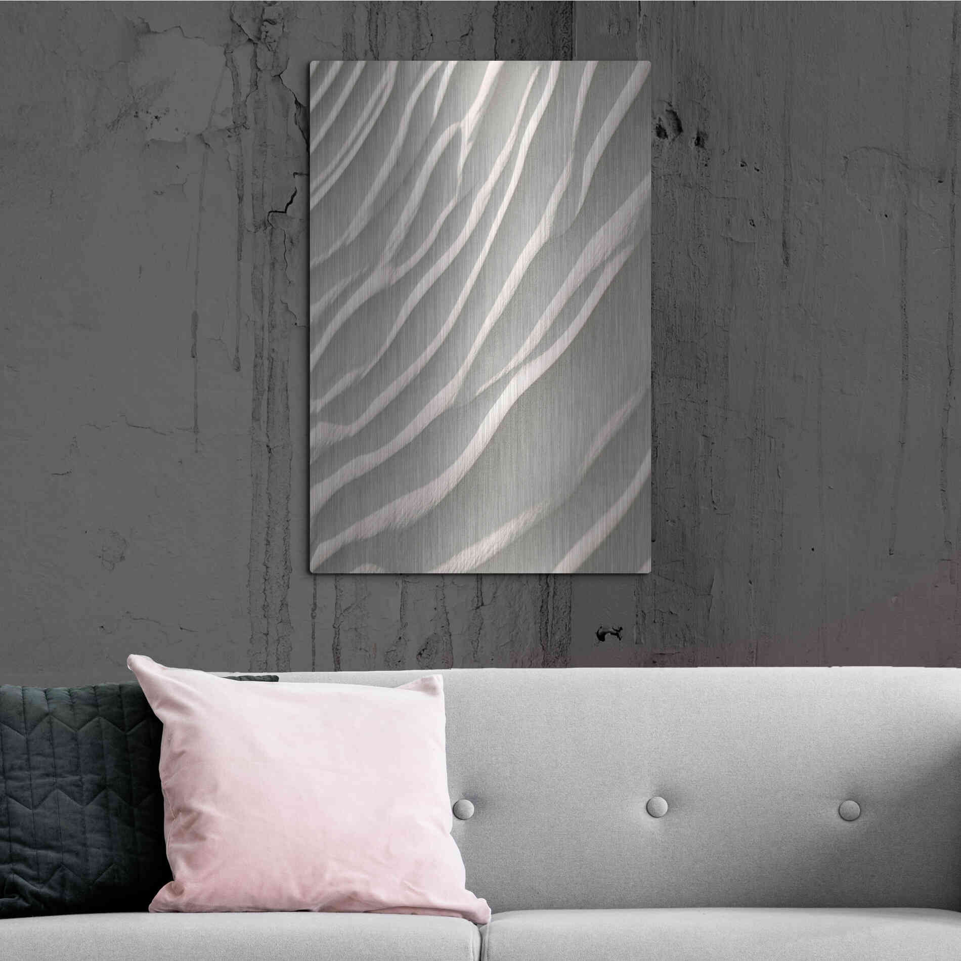 Luxe Metal Art 'Sand' by Design Fabrikken, Metal Wall Art,24x36
