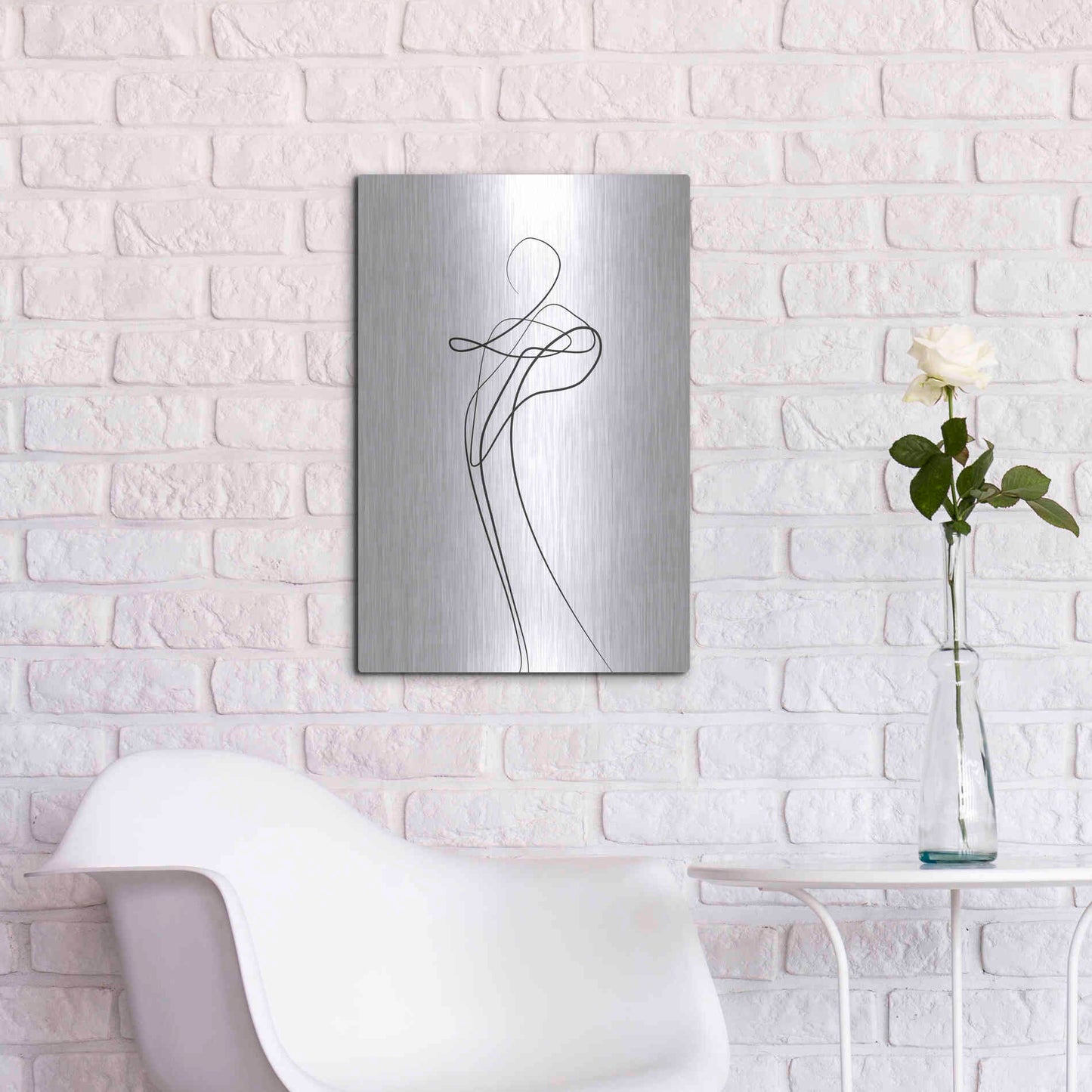 Luxe Metal Art 'Shape of You 1' by Design Fabrikken, Metal Wall Art,16x24