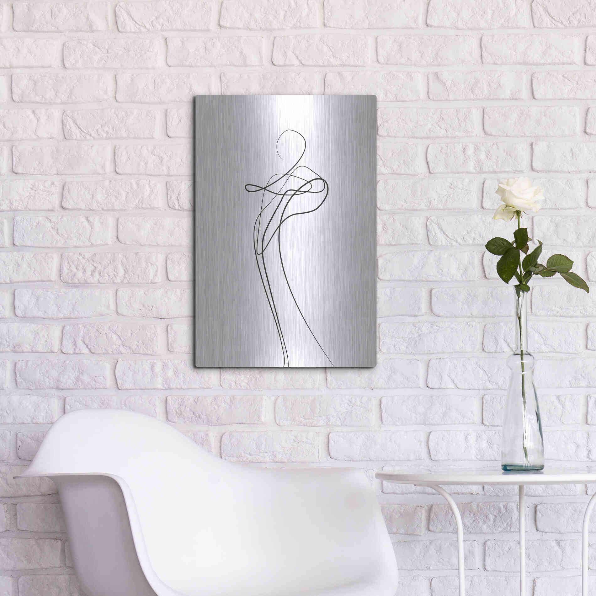 Luxe Metal Art 'Shape of You 1' by Design Fabrikken, Metal Wall Art,16x24