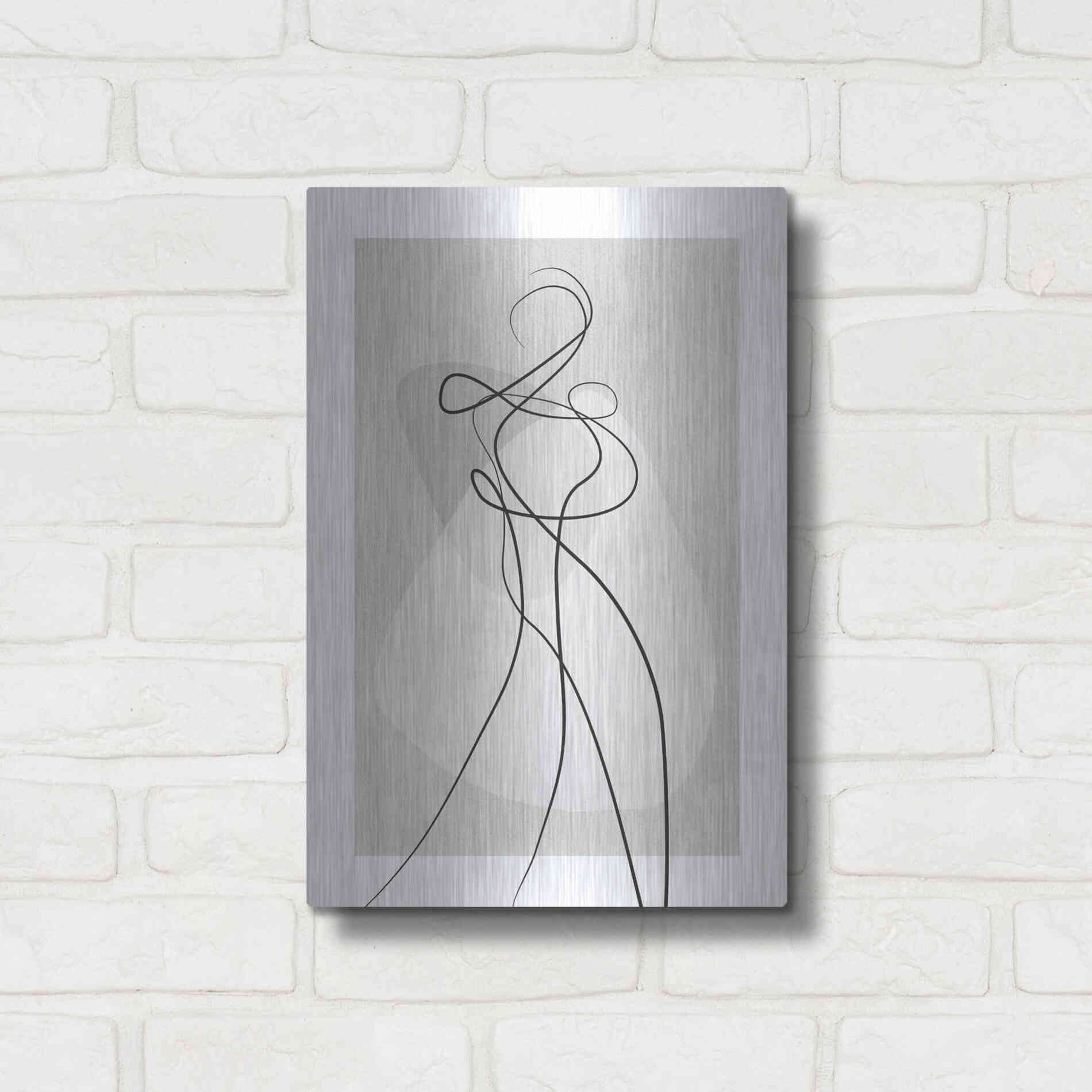 Luxe Metal Art 'Shape of You 4' by Design Fabrikken, Metal Wall Art,12x16