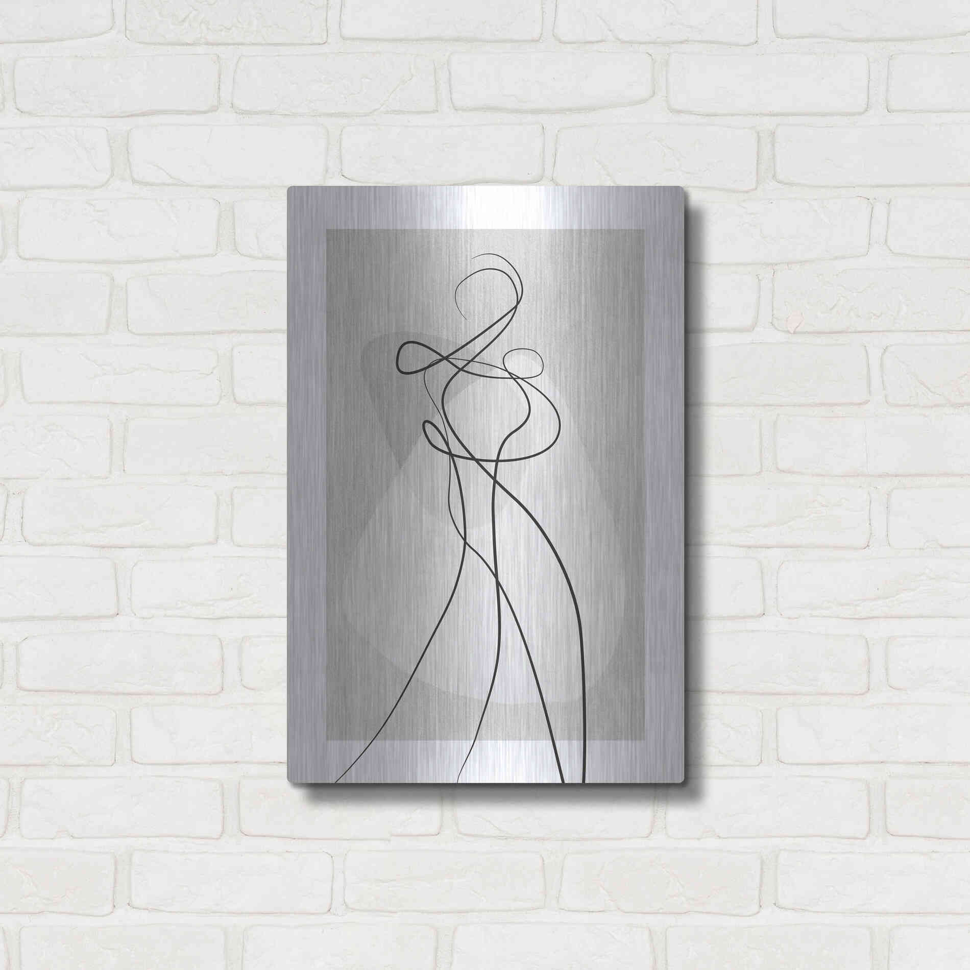 Luxe Metal Art 'Shape of You 4' by Design Fabrikken, Metal Wall Art,16x24