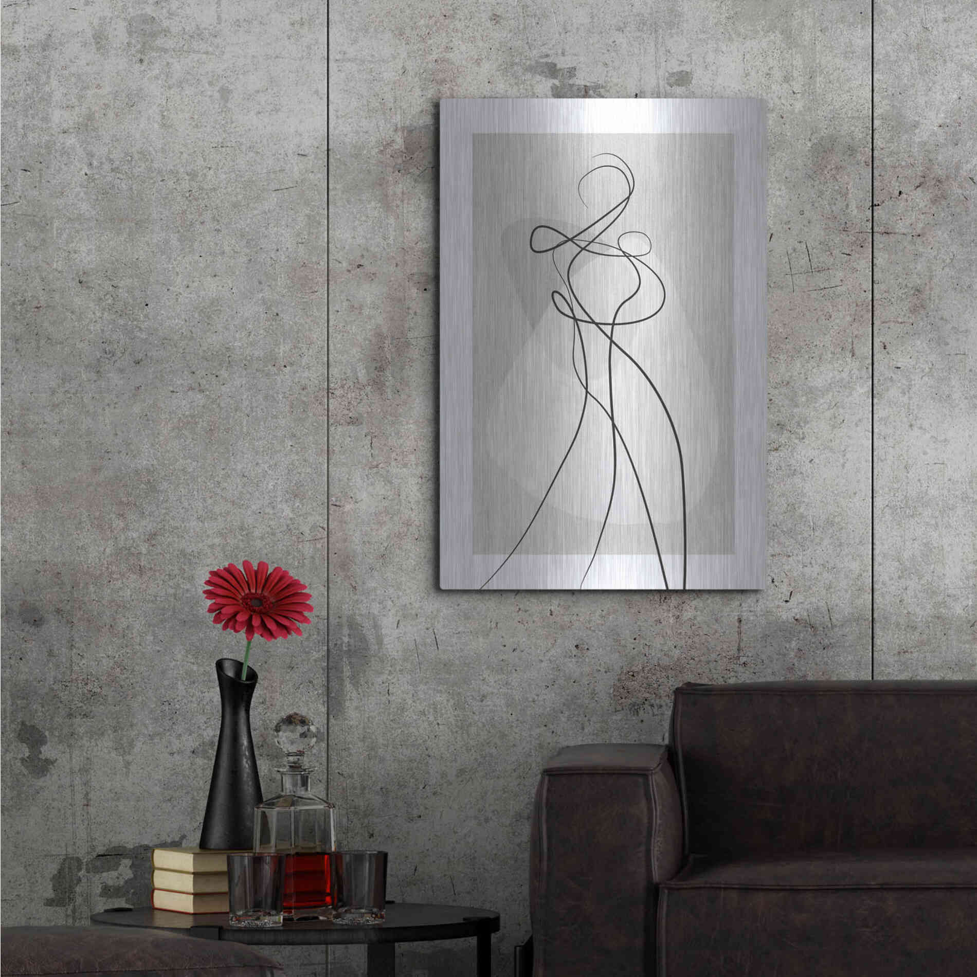 Luxe Metal Art 'Shape of You 4' by Design Fabrikken, Metal Wall Art,24x36