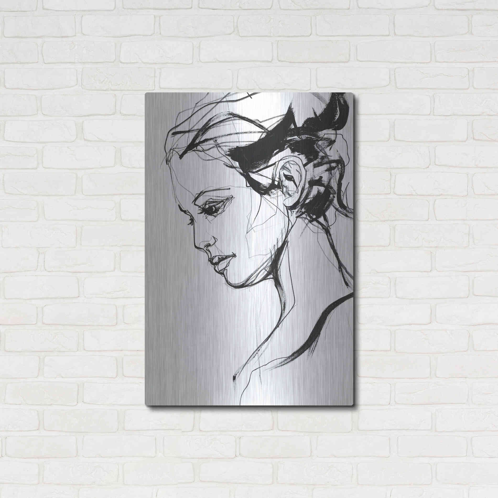 Luxe Metal Art 'Silhouette 2' by Design Fabrikken, Metal Wall Art,24x36