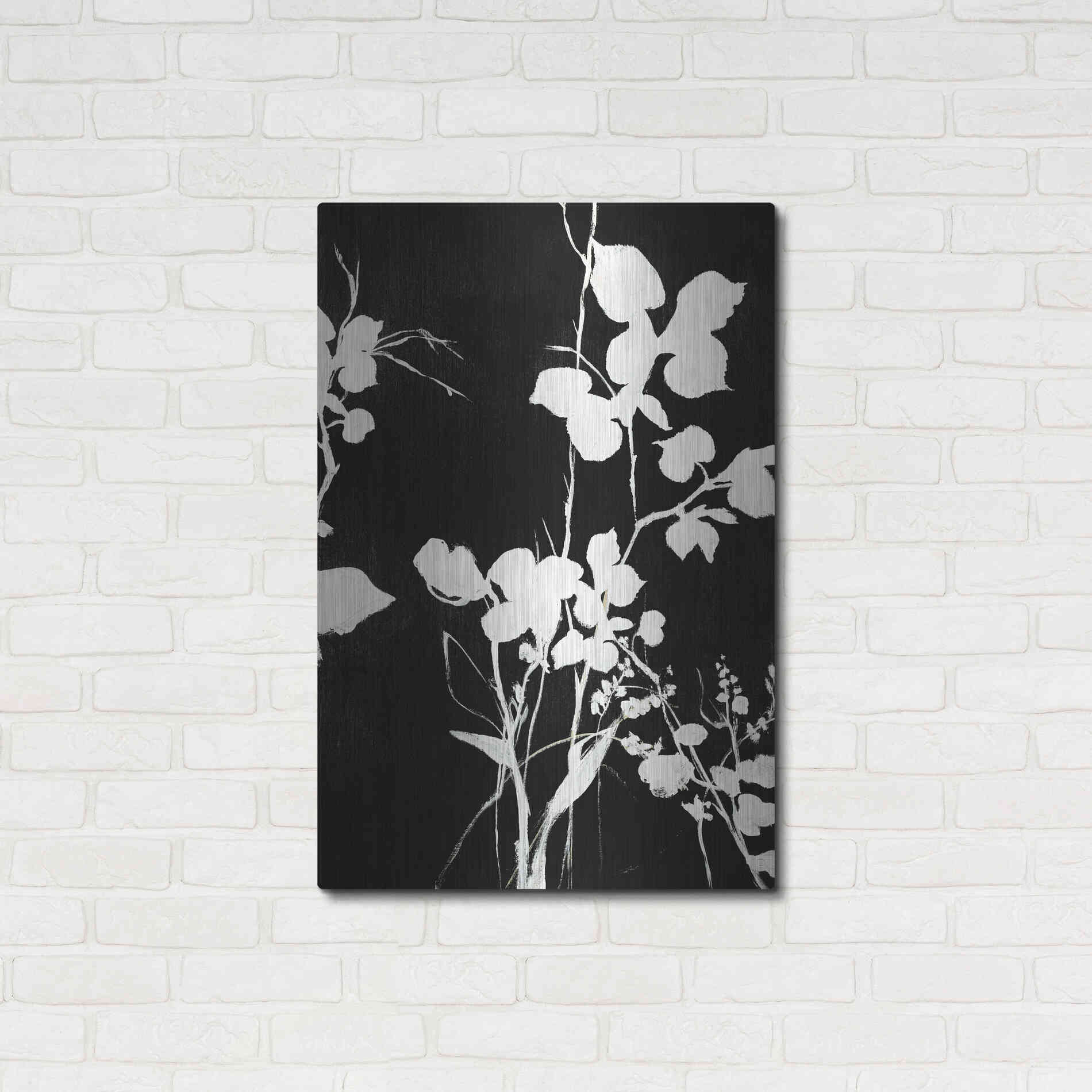 Luxe Metal Art 'Silhouette Leaves 1' by Design Fabrikken, Metal Wall Art,24x36