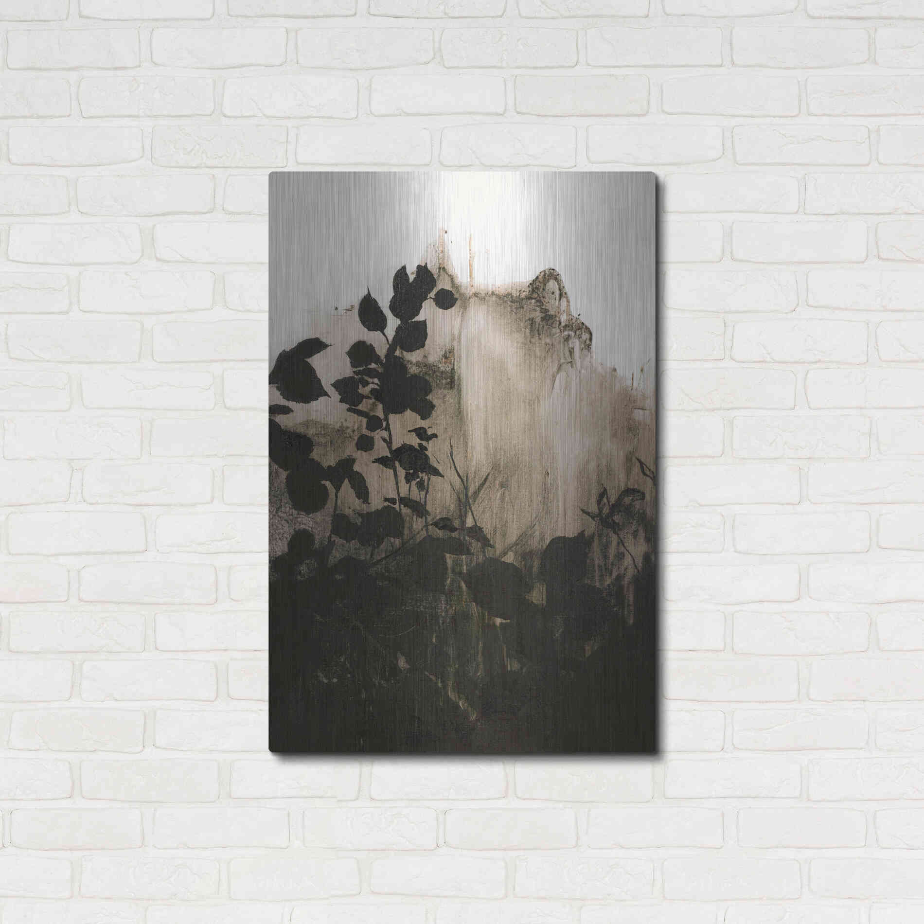 Luxe Metal Art 'Silhouette Leaves 2' by Design Fabrikken, Metal Wall Art,24x36