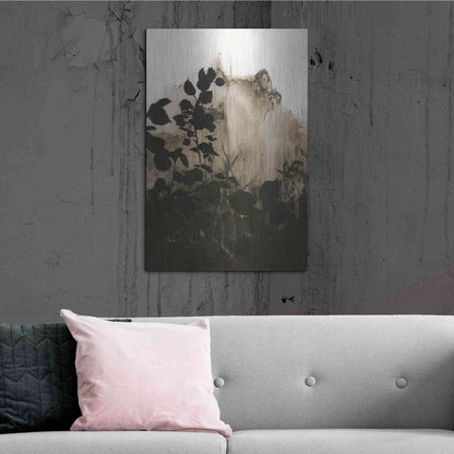 Luxe Metal Art 'Silhouette Leaves 2' by Design Fabrikken, Metal Wall Art,24x36