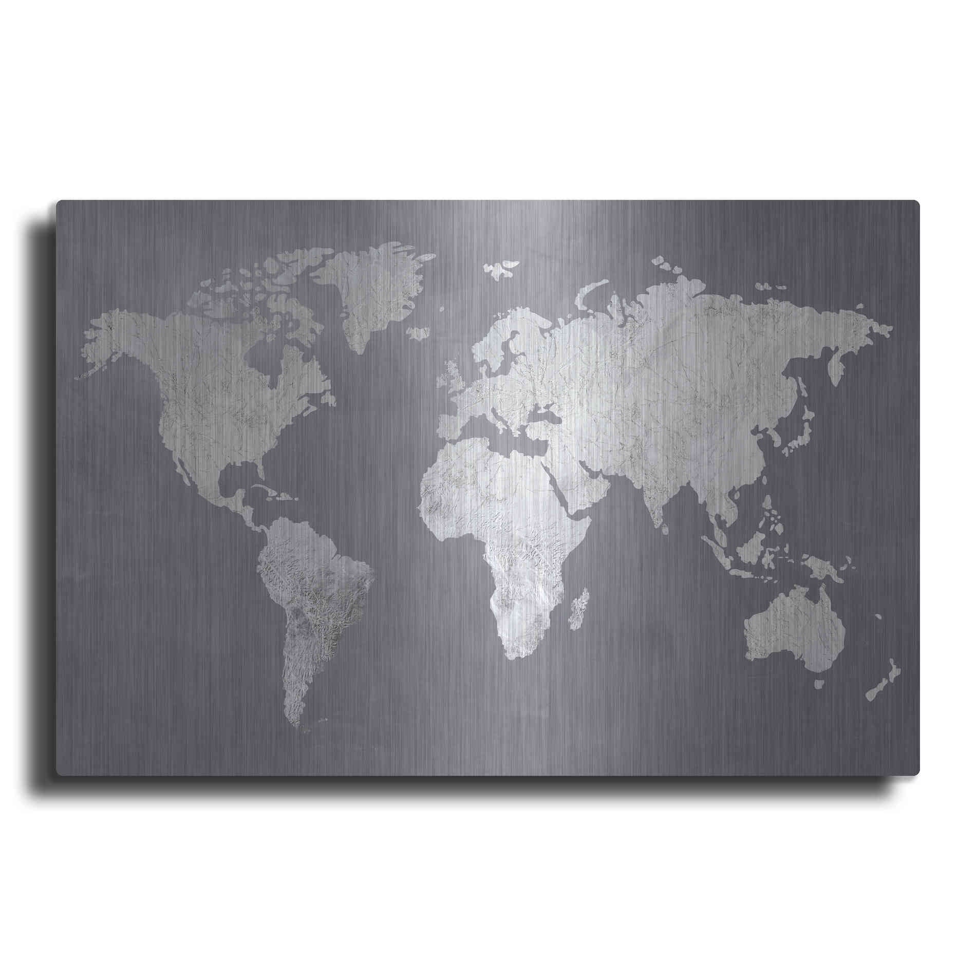 Luxe Metal Art 'Silver World' by Design Fabrikken, Metal Wall Art