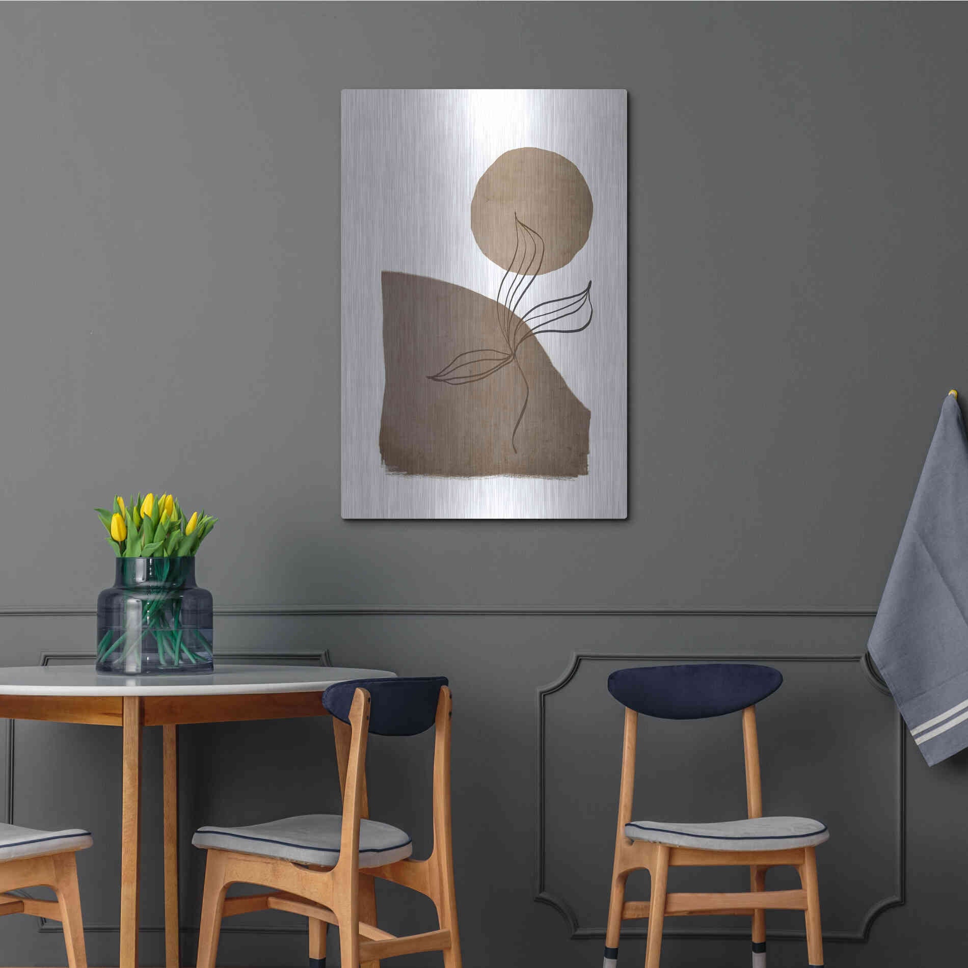 Luxe Metal Art 'Simplicity 2' by Design Fabrikken, Metal Wall Art,24x36