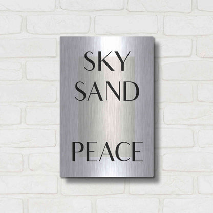 Luxe Metal Art 'Sky Sand Peace' by Design Fabrikken, Metal Wall Art,12x16