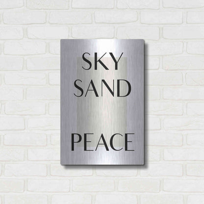Luxe Metal Art 'Sky Sand Peace' by Design Fabrikken, Metal Wall Art,16x24