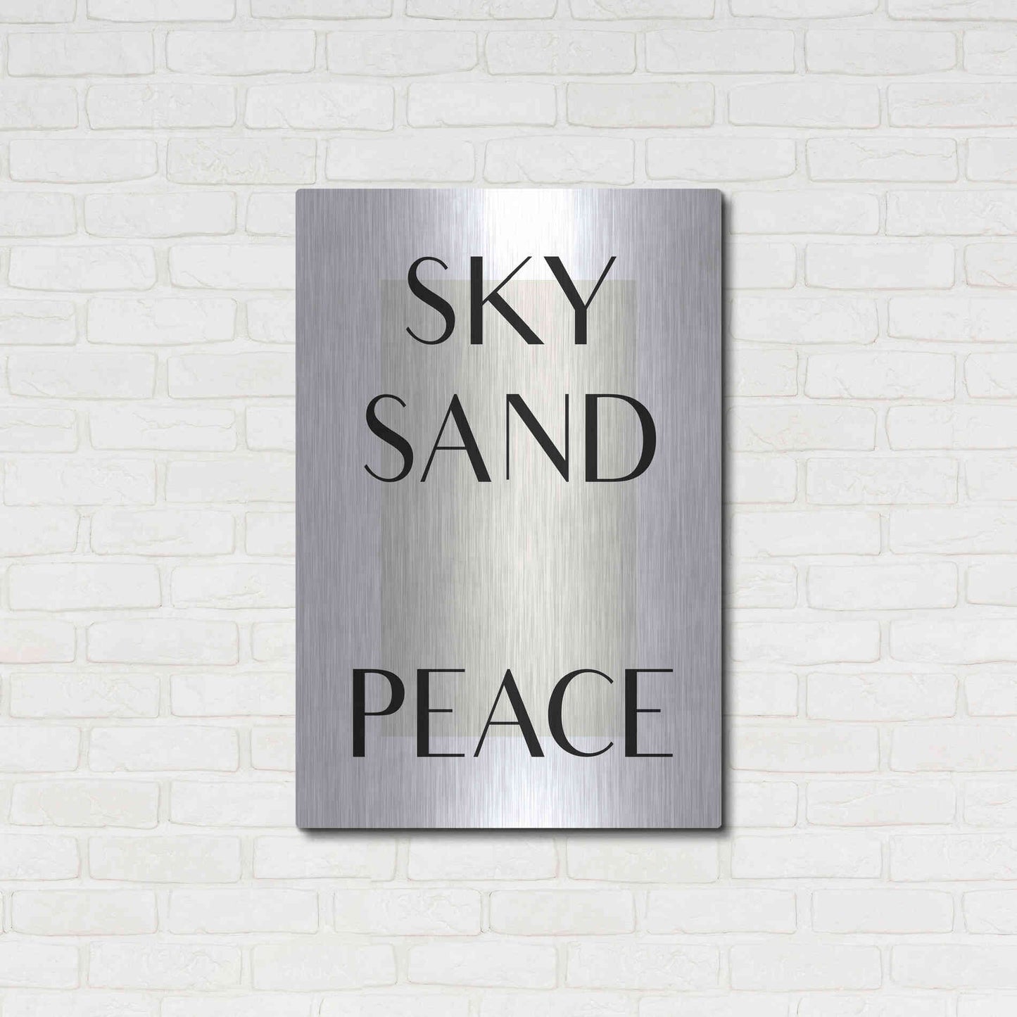 Luxe Metal Art 'Sky Sand Peace' by Design Fabrikken, Metal Wall Art,24x36