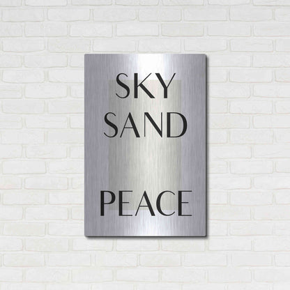 Luxe Metal Art 'Sky Sand Peace' by Design Fabrikken, Metal Wall Art,24x36