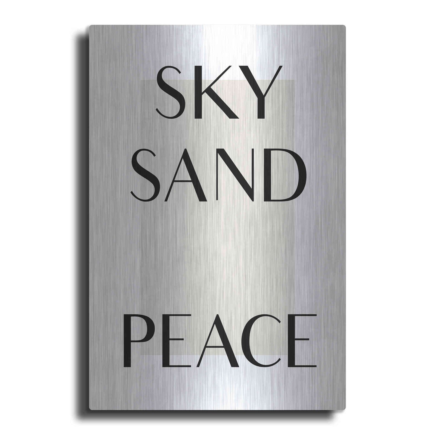 Luxe Metal Art 'Sky Sand Peace' by Design Fabrikken, Metal Wall Art