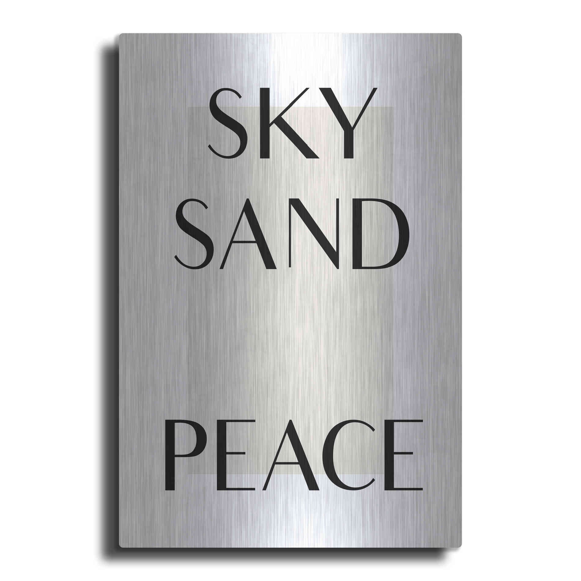 Luxe Metal Art 'Sky Sand Peace' by Design Fabrikken, Metal Wall Art