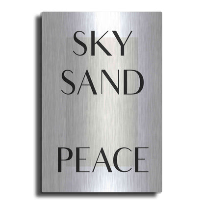 Luxe Metal Art 'Sky Sand Peace' by Design Fabrikken, Metal Wall Art