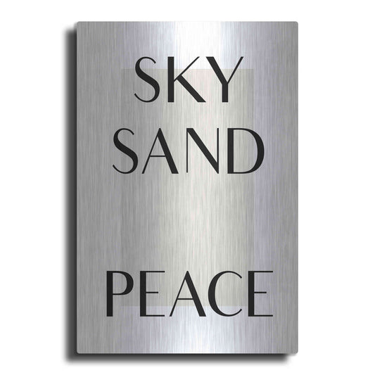 Luxe Metal Art 'Sky Sand Peace' by Design Fabrikken, Metal Wall Art