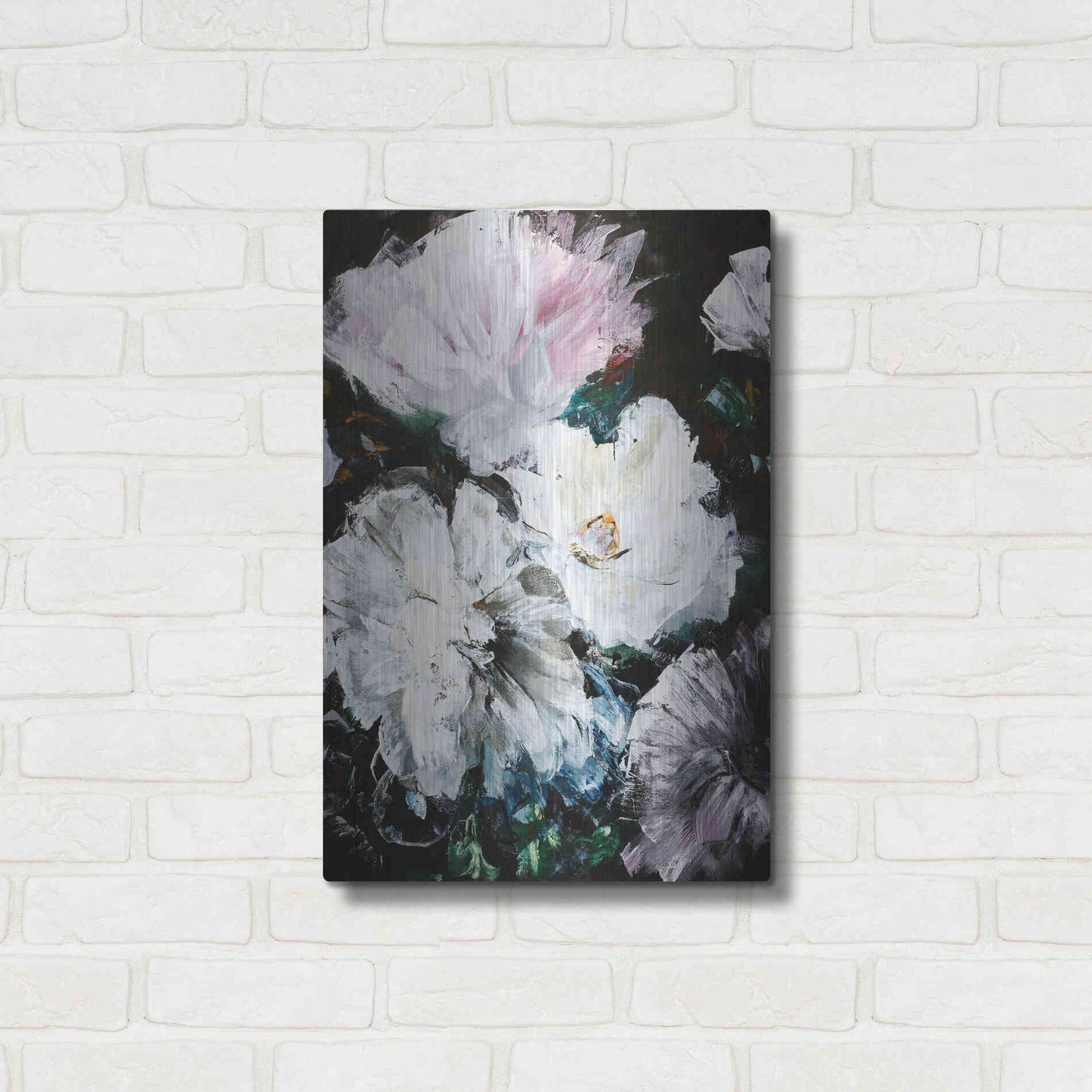 Luxe Metal Art 'Soft Hue Flowers' by Design Fabrikken, Metal Wall Art,16x24