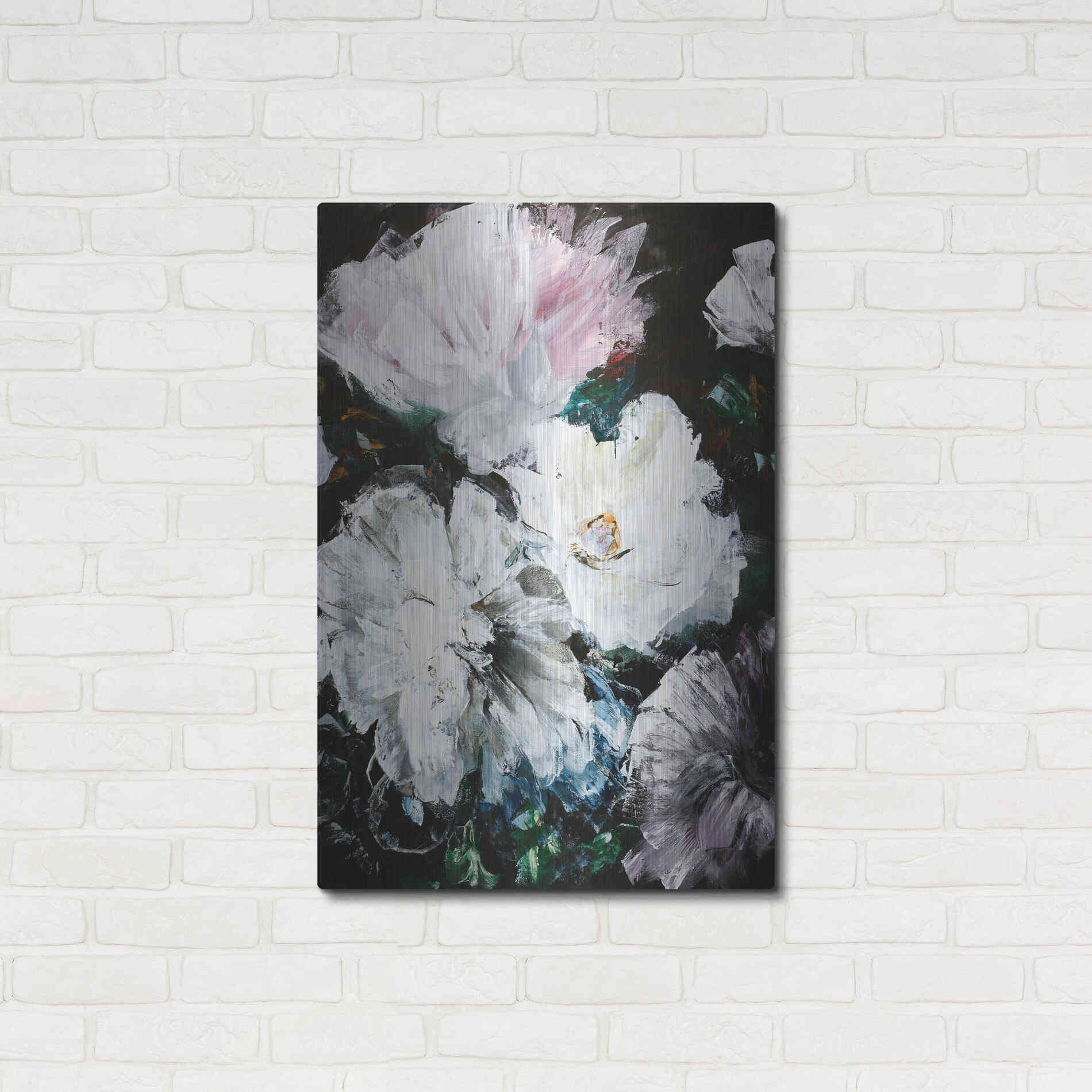 Luxe Metal Art 'Soft Hue Flowers' by Design Fabrikken, Metal Wall Art,24x36