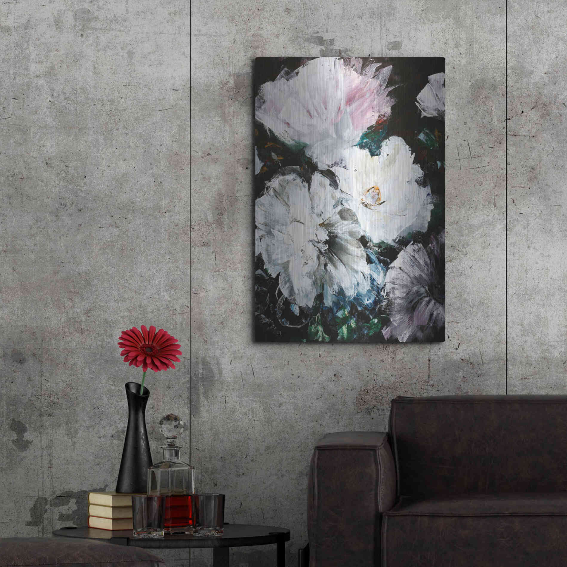 Luxe Metal Art 'Soft Hue Flowers' by Design Fabrikken, Metal Wall Art,24x36