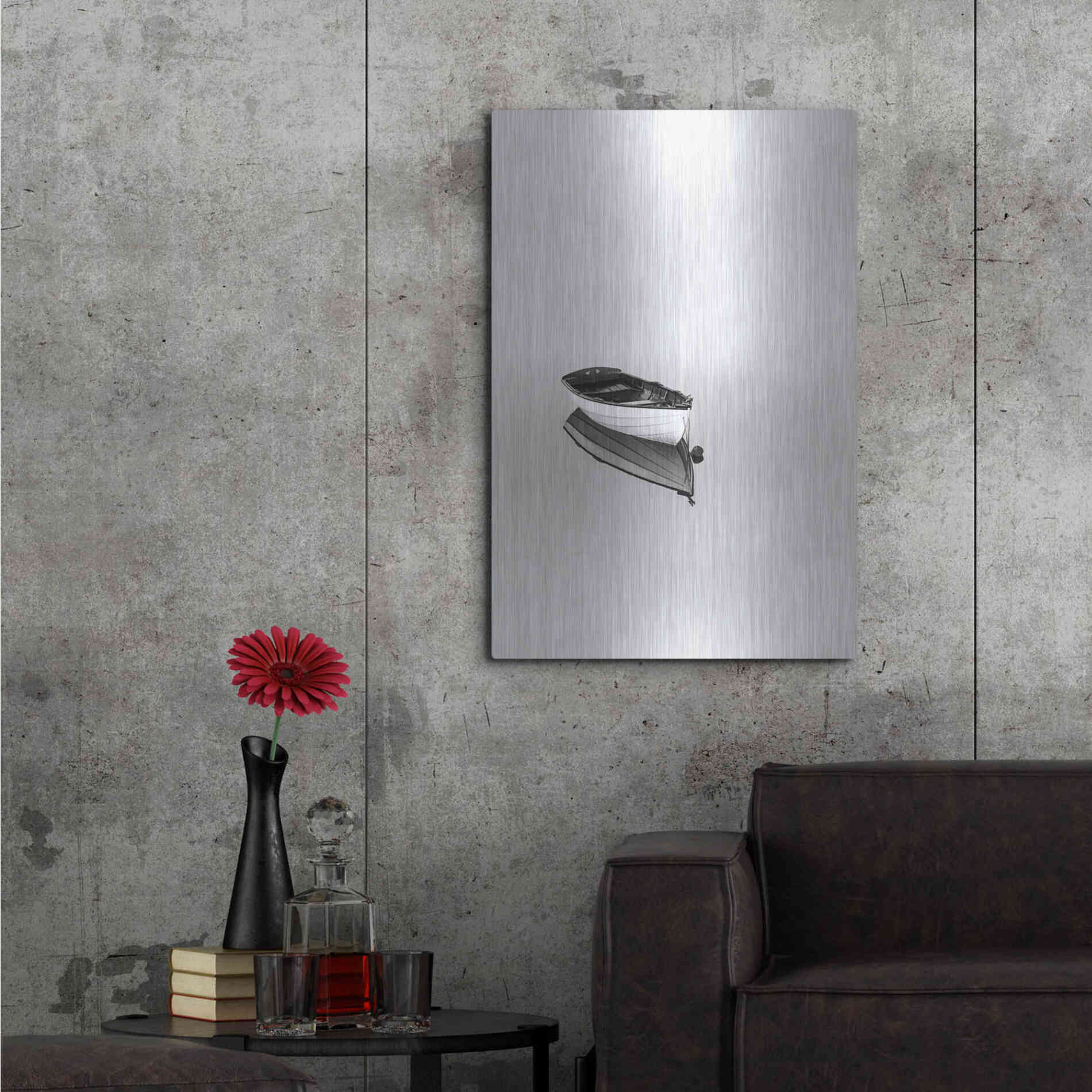 Luxe Metal Art 'Solemn' by Design Fabrikken, Metal Wall Art,24x36