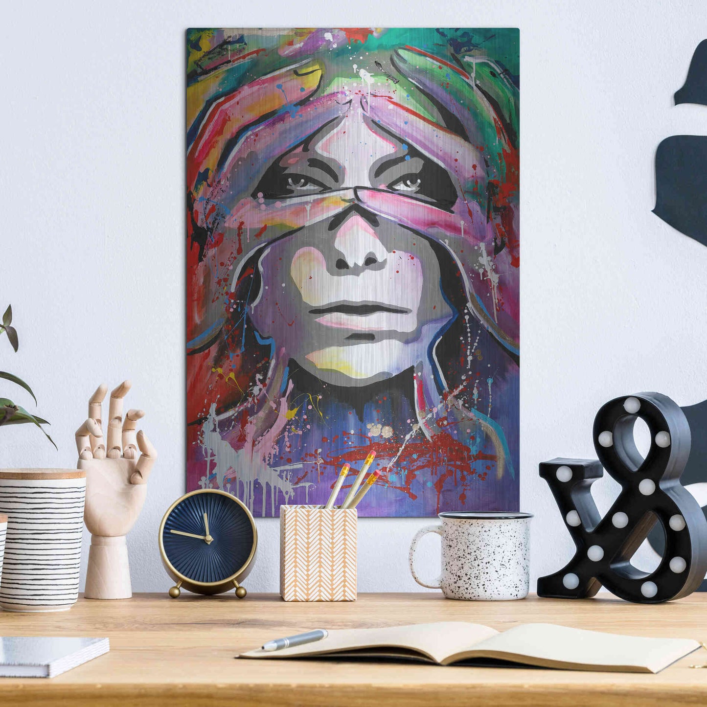 Luxe Metal Art 'Soon 3' by Design Fabrikken, Metal Wall Art,12x16