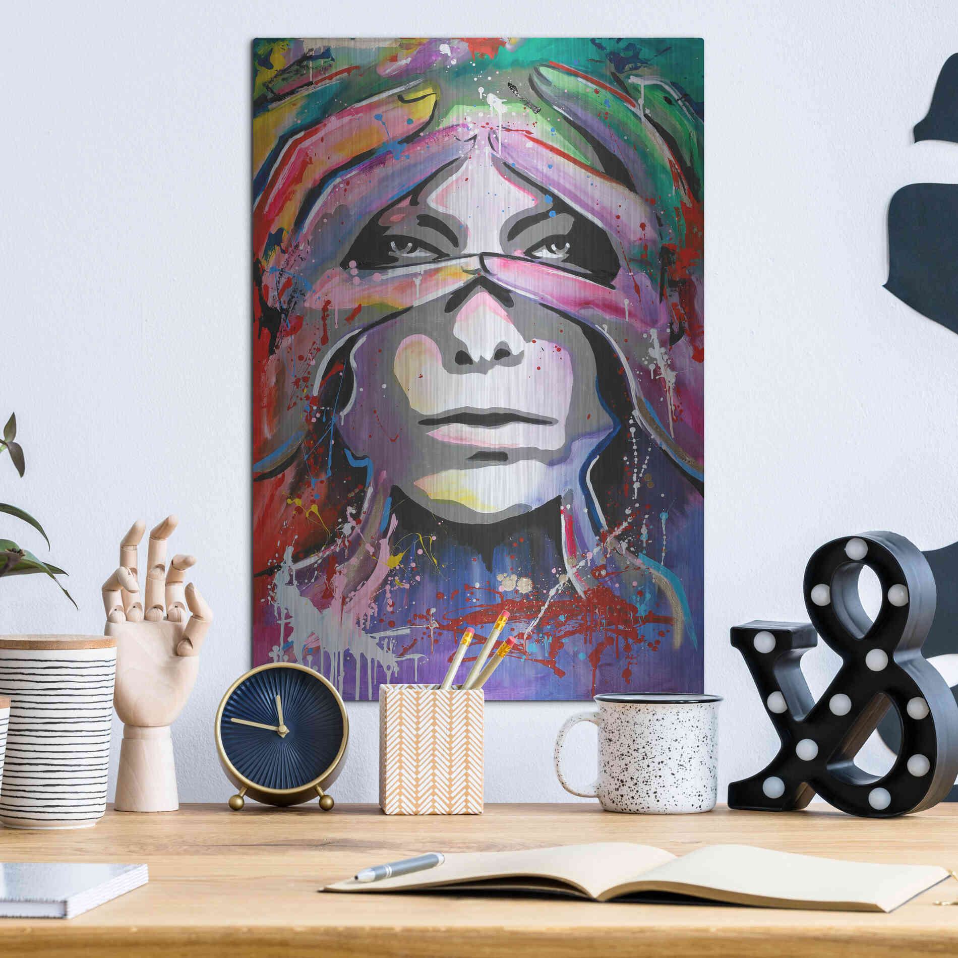 Luxe Metal Art 'Soon 3' by Design Fabrikken, Metal Wall Art,12x16