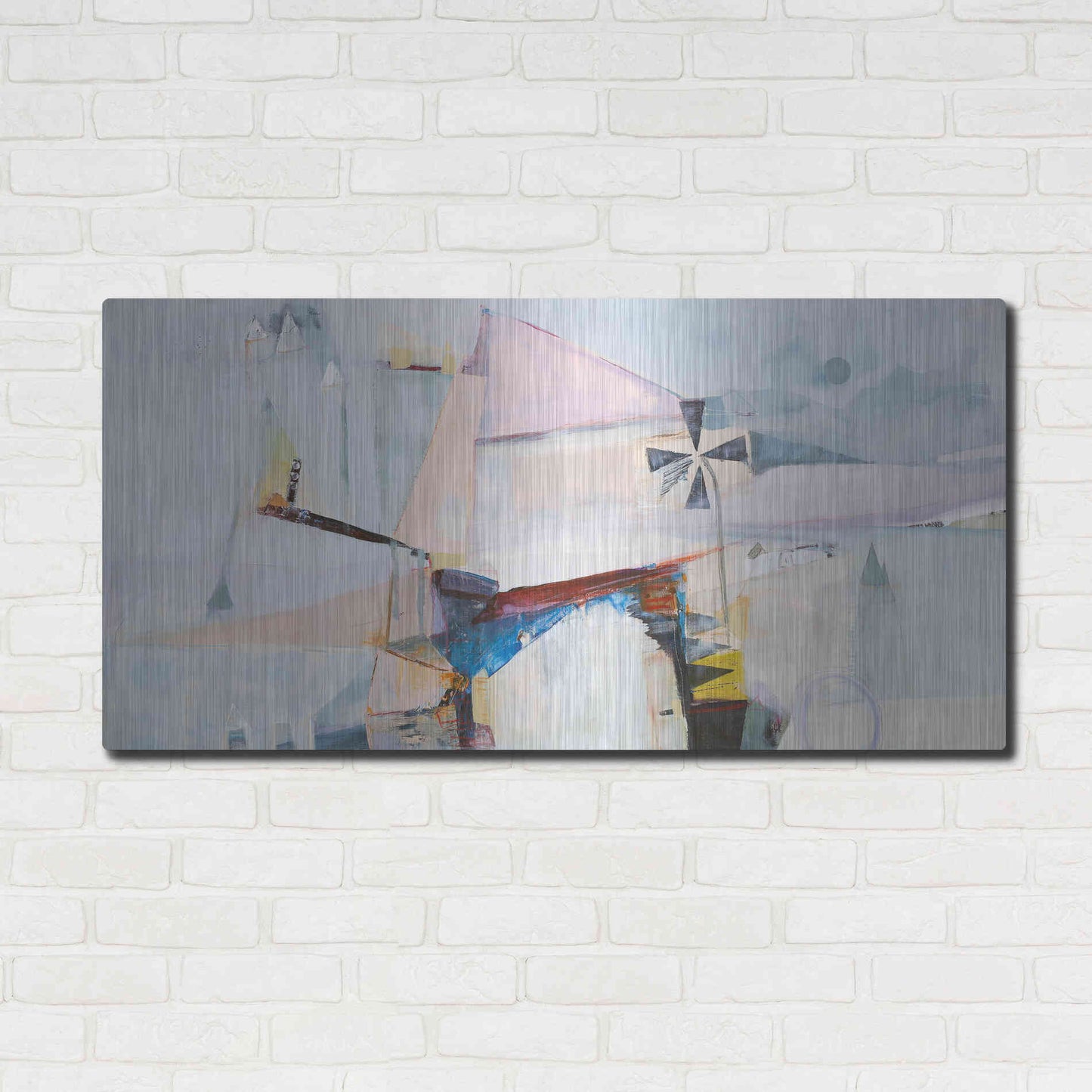 Luxe Metal Art 'Spinning Mill 2' by Design Fabrikken, Metal Wall Art,48x24